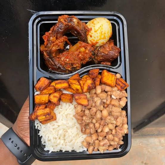 White Rice, Beans and Stew