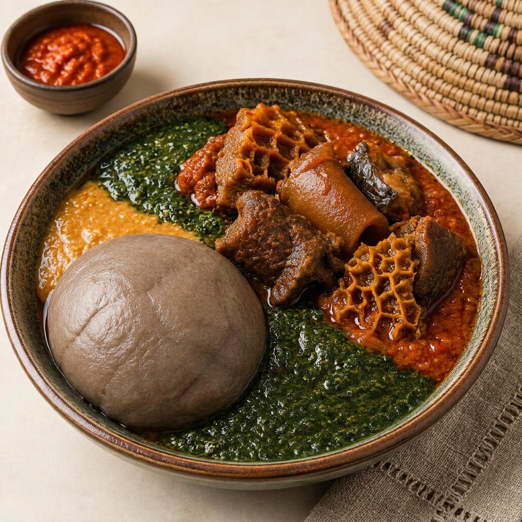 Amala and Ewedu